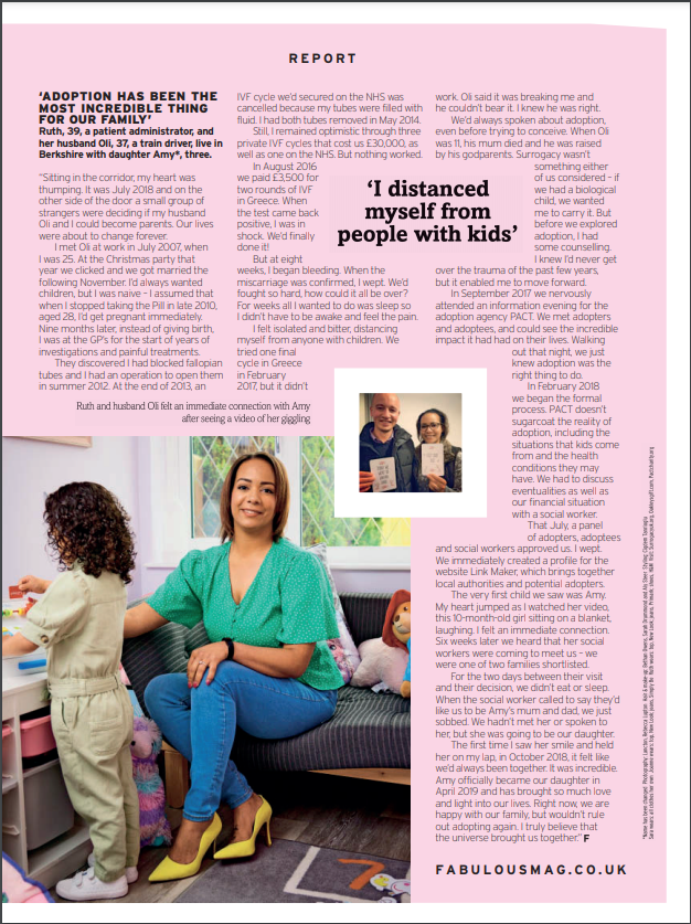 Ruth fertility article PACT