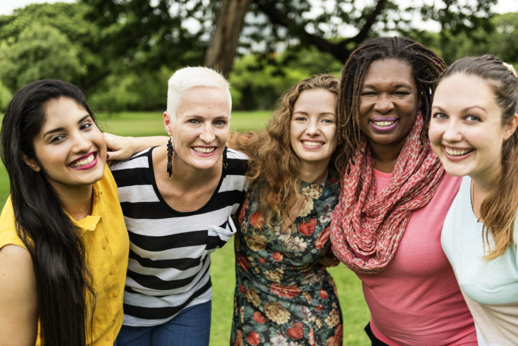 GroupOfWomenSocializeTeamworkHappinessConcept PACT